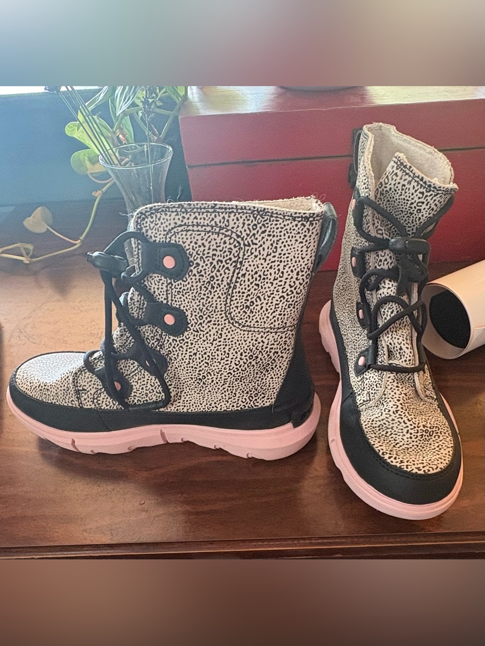 Sorel Animal Print Cozy Winter Boots - NEVER WORN